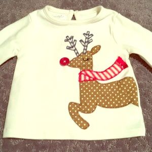 Adorable Mud Pie Reindeer Shirt